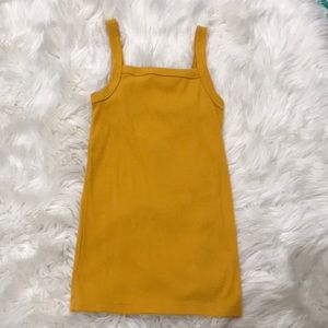 Mustard muscle tank top